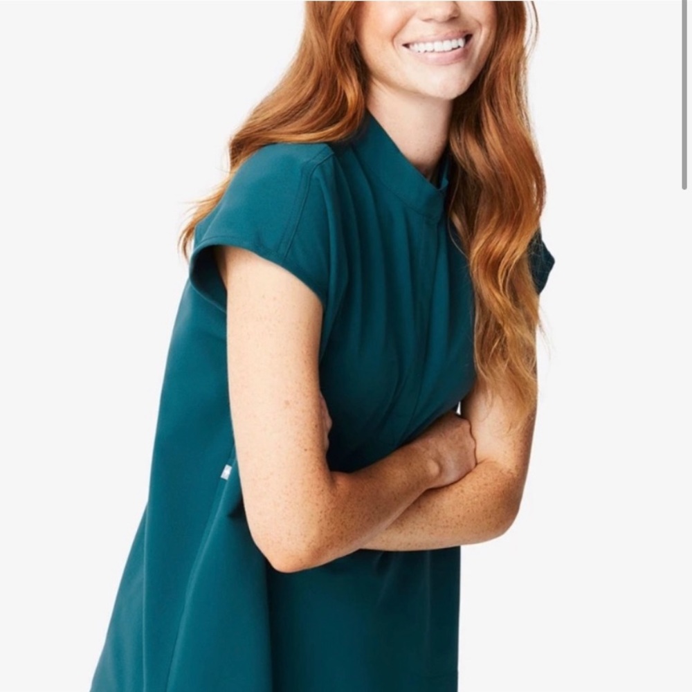 FIGS Caribbean Blue Rafaela Scrub Top